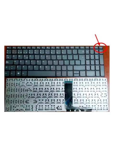 Teclado Sp Para Lenovo Ideapad 320-15,320-15abr con Boton de Encendido Negro Español Latinoamérica